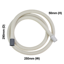 Hose Drain 2m Straight Cuffs 24mm And 20mm Internal