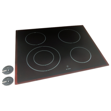 Hob glass & frame assy